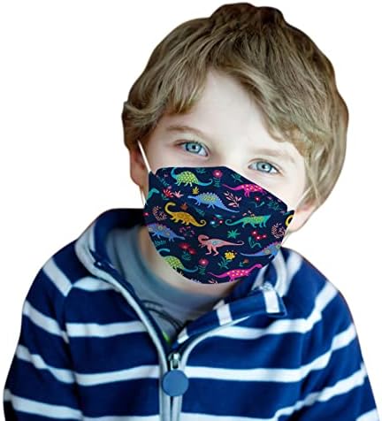JMETRIE 50kom Kids Mask jednokratna maska za lice Dinosaur Prints face Cover udobne maske za dečake devojčice na otvorenom