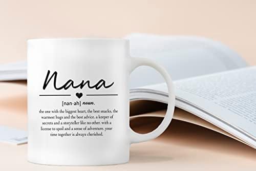Qashwey Nana definicija šolje za kafu šolja, rođendanski pokloni bake majke za unuku unuka, Najbolji pokloni bake nane dvostrano štampani