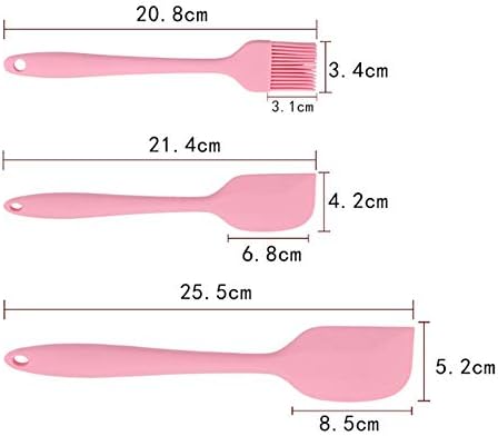 Wykdd silikonski pečenje kuhinjski pribor za kuhanje ružičaste netaklijevene silikonske vrpce šestodijelni set