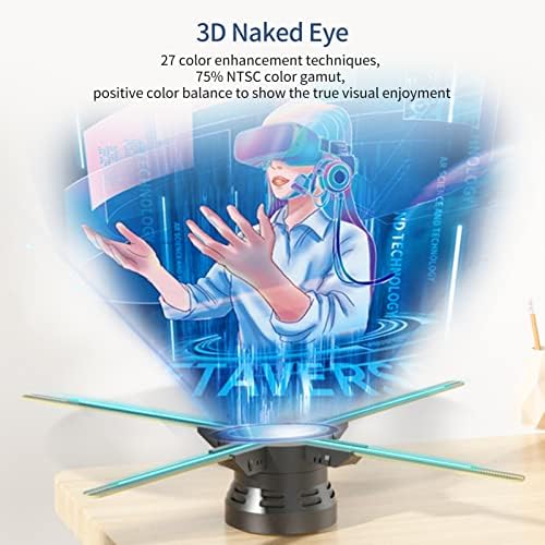 Xixian 3D hologramski ventilator, F60 3D hologram projektor Reklame za prikaz ventilatora zidova montirana 3D Gole Eye 2K HD LED photo
