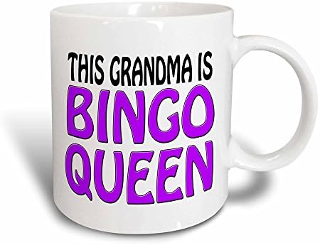 3drose ova baka je bingo kraljica, ljubičasta šolja, 11 oz