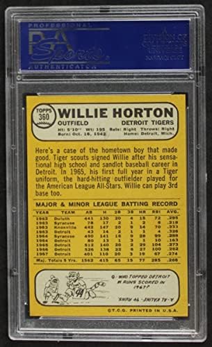 1968 TOPPS 360 Willie Horton Detroit Tigers Psa PSA 7.00 Tigers