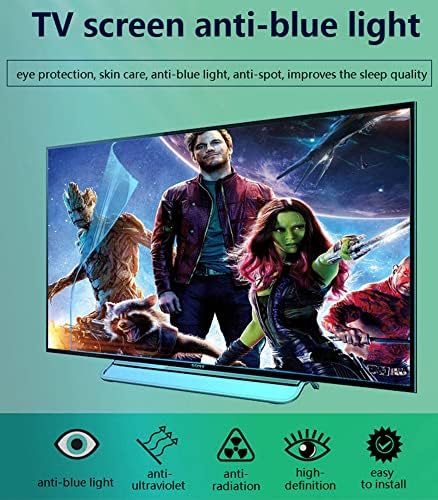 KELUNIS 32 -75 Zaštitnik zaslona za TV, filtrirajte plavo svjetlo Anti-Scratch ploče protiv UV zračenja Visoki čist ljubimac film