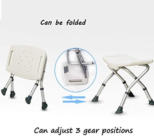 Stolice za kupanje, tuš stolica za tuširanje stolica za kupanje sjedala za kupanje Sklopivi klizanje Podesiva visina Lagani aluminij