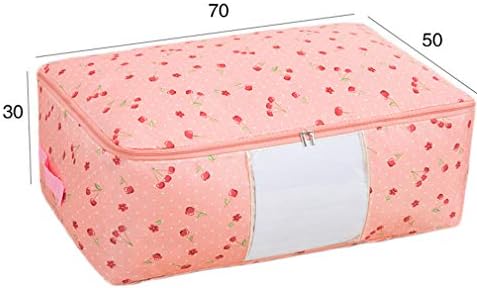 Nunubee Pink Cherry torba za odlaganje odjeće velikog kapaciteta Organizator pakovanje od 2, odlično za ćebad, posteljinu, sklopivo