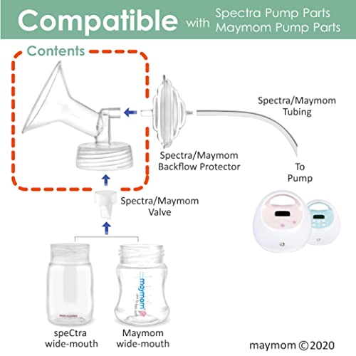 Maymom široki dijelovi pumpe za Spectra S1/S2 pumpe; uključujući prirubnice sa širokim ustima; nije originalna Prirubnica Spectra;