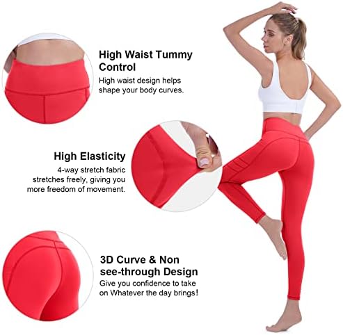 Vnnink Professional Yoga gamaše za žene [ultra strije meka] visoko stručni temmske temme joge hlače sa džepovima