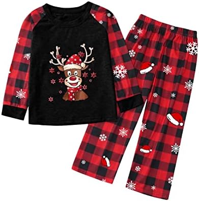 Božićne pidžame za porodičnu i pseću porodicu Porodica koja odgovaraju božićne pidžame set plairani rukavi za odmor