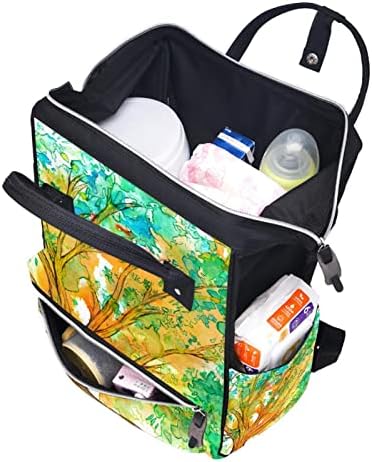 VBFOFBV ruksak za pelena, višenamjenske prenosne putne vrećice za žene muškarci, opružni akvarelni vodnjak