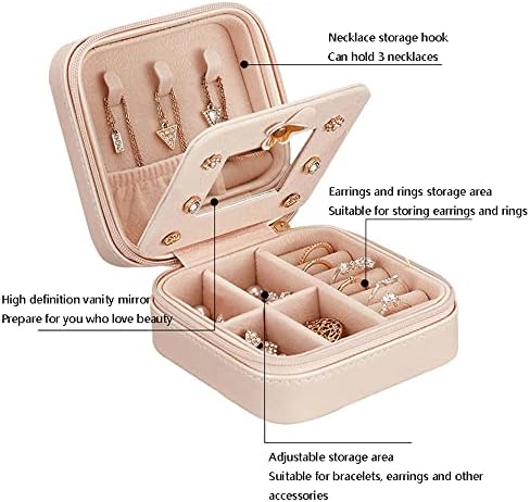 Jinzunbao Travel nakit Organizator nakita, Kućište za putovanja, Organizator nakita, Mali nakit za žene, Kućište nakita, Organiser