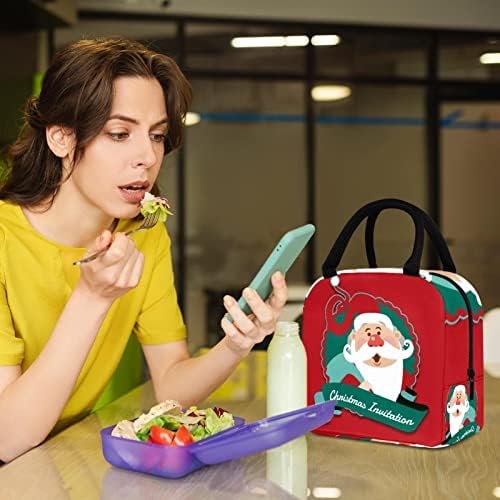 Santa Claus trakasta torba za ručak izolovana kutija za ručak torba za piknik na otvorenom Školska putna posuda za hranu Cooler Tote