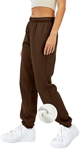 Autometet ženske casual baggy fleece dukseci visokog struka joggers hlače