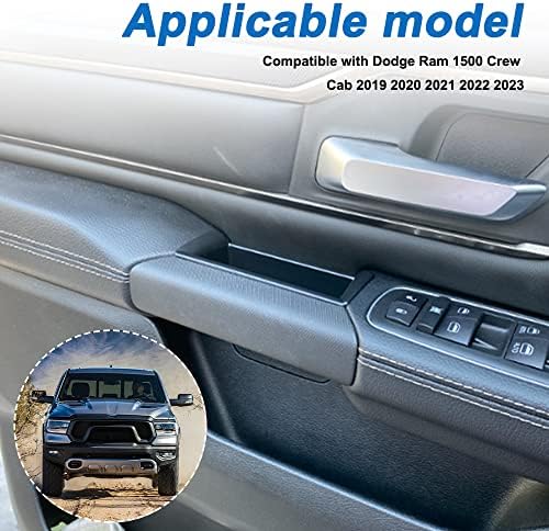 Atnvidsg nosač vratara Kompatibilan je s Dodge Ram 1500 2019-2023 bočna kutija za odlaganje vrata i vozaču i prednjim i stražnjim