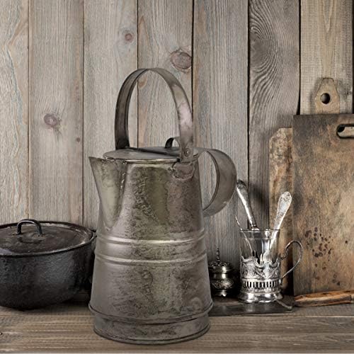 Stonebriar dekorativni Antikni srebrni metalni Bacač za piće s ručkom i poklopcem, rustikalni industrijski akcenti za uređenje doma