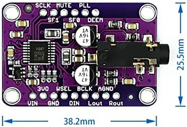 Xwwdp UDA1334A DAC modul CJMCU-1334 UDA1334A I2S DAC Audio Stereo dekoder modul ploča za Arduino 3.3 V-5V