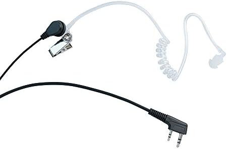 Caroo Radio slušalica za Kenwood 2-pinske prikrivene slušalice sa akustičnom cijevi sa Mic PTT za Baofeng UV-5R BF-888S BF-F8HP UV-82