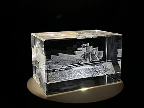 The Guggenheim Bilbao Španija 3D ugravirani kristal čuva