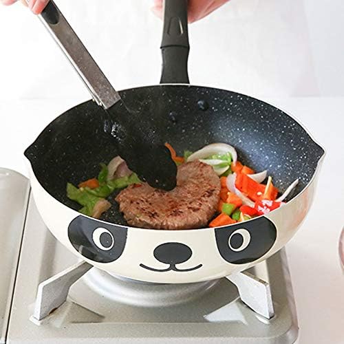 YFQHDD 26cm Panda štampana Neprijanjajuća tava bezdimni aluminijumski mali Wok za kućnu kuhinju
