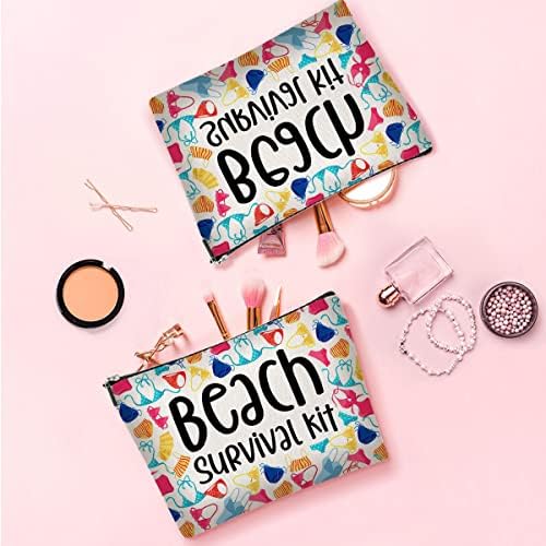 Azteoiz Beach Survival Kit Makeup Bag For Women Beach Accessories Travel kozmetička torba torbica Ideje Za poklon za žene djevojke