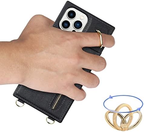 Jaorty Crossbody torbica za novčanik za iPhone 13 Pro Max / 12 Pro Max 6.7 5G futrola sa držačem kartice, [rotirajući Držač prstena
