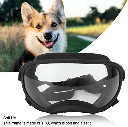 Teamsky Naočale za pse, UV zaštita zaštita od vjetra Zaštita od prašine Naočale za kućne ljubimce s podesivim kaišem, zaštita od pasa