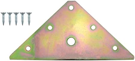 JCBIZ 6pcs trokut popravljaju ploče ravna nosač za ugradnju sa 36kom montažnim vijcima, 4,84 x 3,5 inča Boja cinka metala ravno učvršćivanje