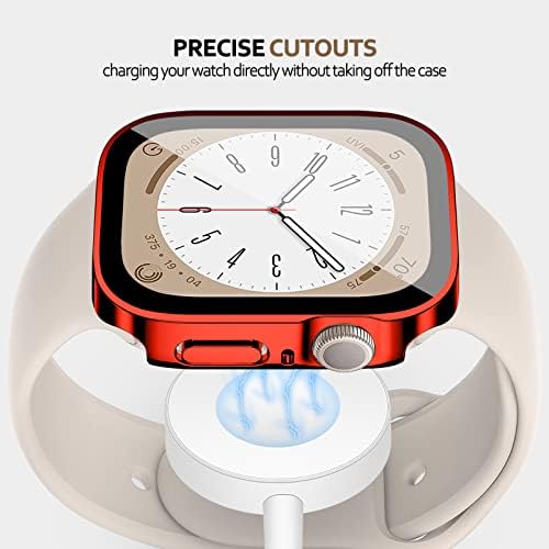 4 pakovanje s kaljenim zaštitnim zaslonom stakla za Apple Watch 45mm, [Dodirnite osjetljivo] [Potpuno pokrivanje] Zaštitni poklopac