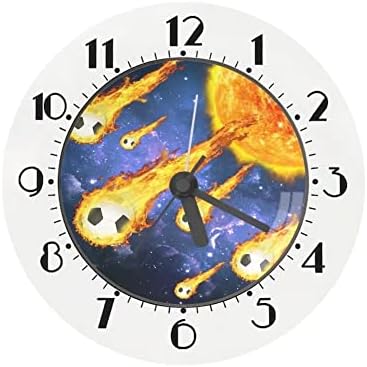 Mlađababy Fire Soccer magtion Dječji zidni sat Personalizirani sat Dječje sobe Sat Tihi nekucajući okrugli sat Viseći sat za kućnu