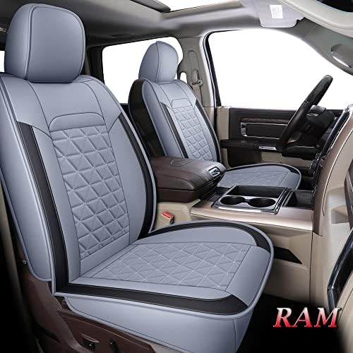 Prekrivači prednjeg sjedala Coverdo za kamion 3 komada, vodootporna koža Dodge Ram Seat zaštitnici poklopca prilagođeni za RAM 1500