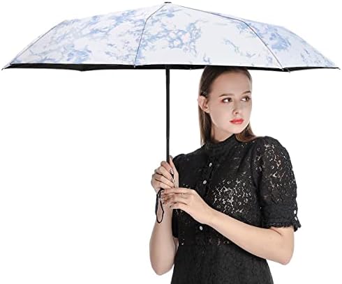 Plavi Mramor teksture Travel Umbrella Windproof 3 Folds Auto Open Close Folding Umbrella za muškarce žene