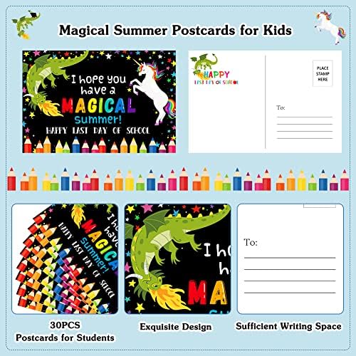 SICOHOME posljednji dan škole razglednice za djecu magično ljeto prazne razglednice za učenike kraj godine pokloni za maturu nastavnik