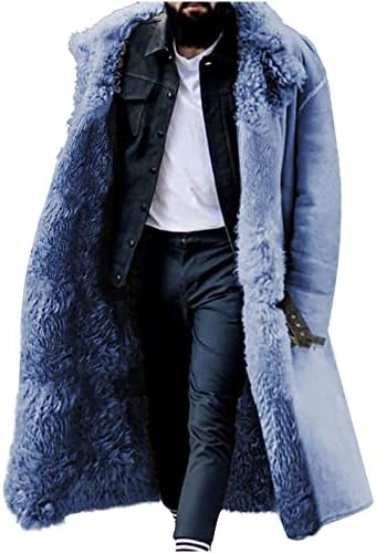 Muška zimska dugačak kaput za hlađenje dugačkih kaputa za cijev krzneni ovratnik gornji kaput poslovni kaput od graška grudi teška