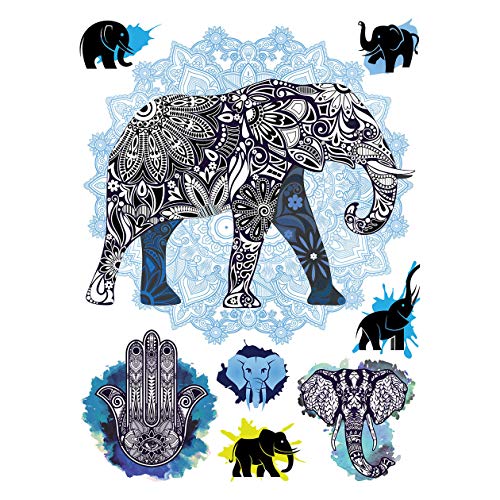 Supperb Privremene tetovaže - Mandala slont Bohemian Yoga Meditacija Henna Elephant Head Tattoo