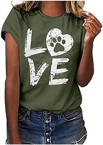 Ljetna jesenska Kancelarijska majica za žensku udobnu odeću u boji modni kratki rukav pamuk grafički smešni Tshirt 0S 0S