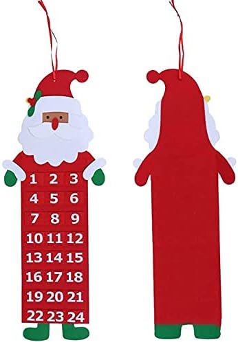 Yajun filc Božić Advent kalendari sa džepovima zid dekor 24 dana odbrojavanje 79cm DIY Božić ukrasi viseće torbe