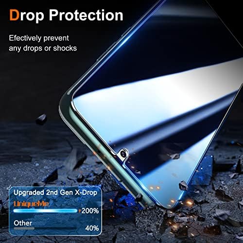UniqueMe [2+2 Pakovanje kompatibilno sa Samsung Galaxy S22 Plus 6,7 inča Zaštita ekrana za privatnost i zaštita sočiva kamere【podržava
