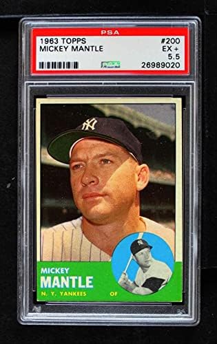 1963 TOPPS 200 Mickey Mantle New York Yankees PSA PSA 5.50 Yankees