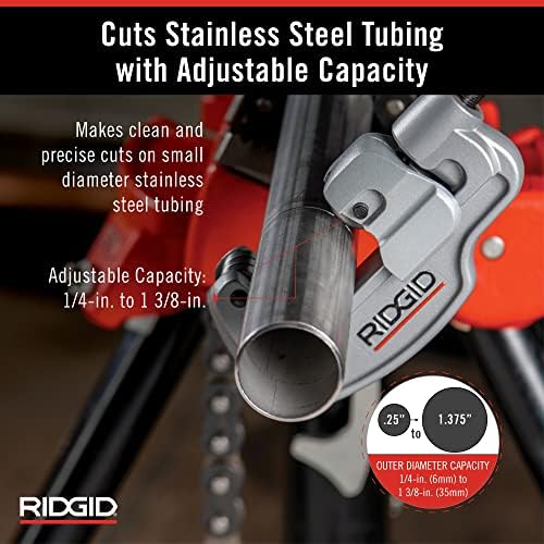 RIDGID 29963 Model 35s 1/4 do 1-3/8 cijevi od nehrđajućeg čelika rezač sa X-CEL dugme, srebro & 40617 Model 101 blizu četvrtine cijevi