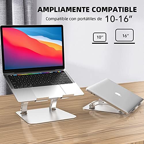 Stalak za laptop, računar za stol, ergonomski aluminijski držač prijenosnog računala kompatibilan sa MacBook, Air, Pro, Dell XPS,