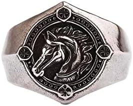 Obećaj prsten za kćer Srednjovjekovni punjač Warhorse BADGE prsten