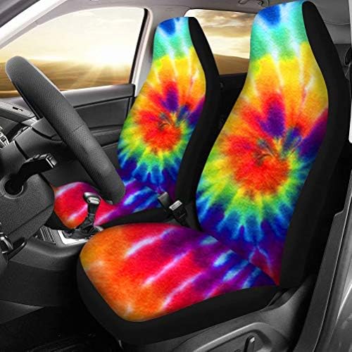 NDISTIN Color Color Seddle pokriva za auto sedište za poklopac zaštite za žene za žene djevojke Case 2pc set tima Dye Design Universal