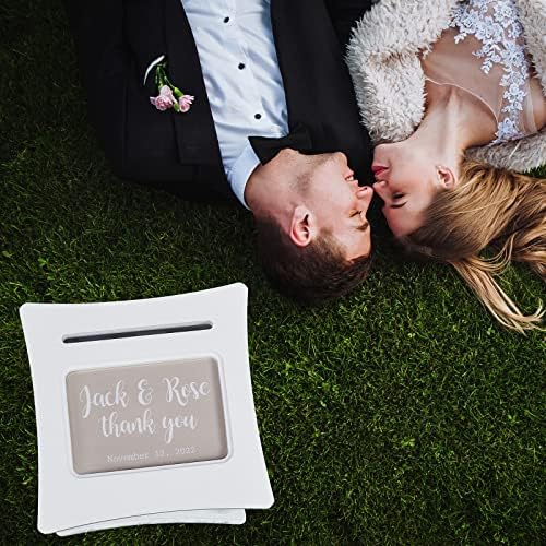 AW Bridal 【Par pokloni: Vjenčani pokloni 11x11 Veliki okviri za slike Okvir za slike + kutija za svadbenu karticu Rotirajuće okvir