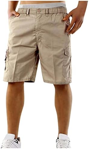 Muški kratke hlače Ležerne prilike, Muški povremeni teretni kratki elastični struk klasični opušteni fit multi-džepne hlače na otvorenom