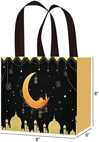 12 komada ramazan Mubarak netkane torbe za zabavu Lanterne Moon Castle uzorci poklon torbe, kesice za višekratnu upotrebu Tote torbe