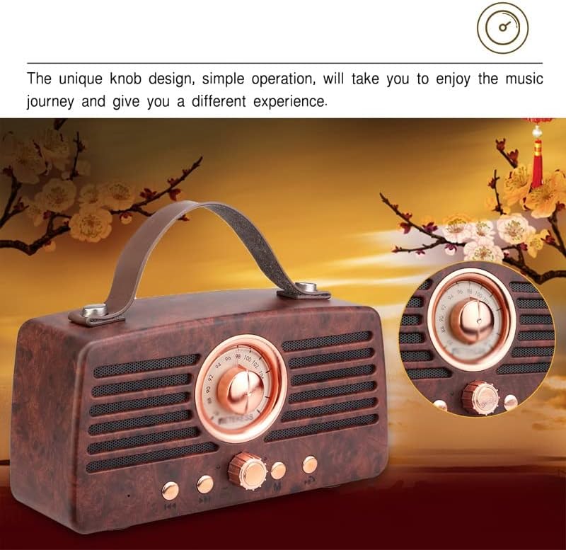 Xdchlk klasični Retro FM Radio prijemnik prijenosni ukras MP3 Radio Stereo zvučnik USB punjiva