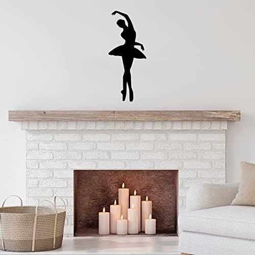 Metalni znak laserskog reza znakova balerina Dancer Iron Art Skulptura Viseća kuća Dekorativni plak Namerni dekor za spavaću sobu