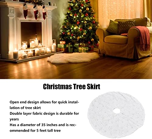 Božićna stabla prostirki, plišani božićno stablo ovratnik imitacija krzna meka za kućni ukras p