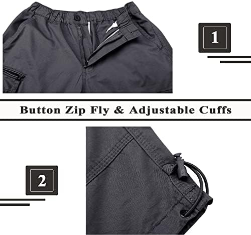 Kefitevd Muški pamuk 3/4 kratke kratke hlače Ležerne prilike vojne elastične gardere sa više džepovima