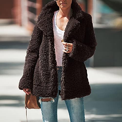 UOFOCO Upozorenje Pokaženi kaputi ženska proljeća Lijepa jakna s dugim rukavima kućna odjeća Revel zgušnjava solida