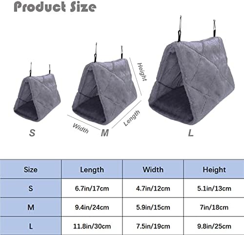 Ptica gnijezdo koliba Hut Viseći viseća i komforna kornerka runo, papagaj kaveza prigušivačku košulje toplo plišane posteljine, male
